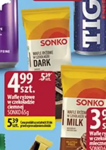 Delisso Delikatesy Wafle ryżowe w czekoladzie ciemnej Sonko oferta