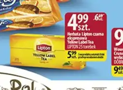 Delisso Delikatesy Herbata Lipton czarna ekspresowa Yellow Label Tea oferta