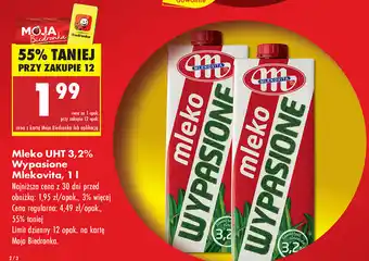Biedronka Mleko UHT 3.2% Wypasione Mlekovita oferta