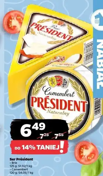 Netto Ser camembert naturalny President oferta