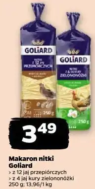 Netto Makaron nitki z 4 jaj kury zielononóżki Goliard oferta