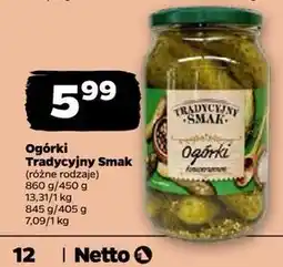 Netto Ogórki kiszone Tradycyjny Smak oferta
