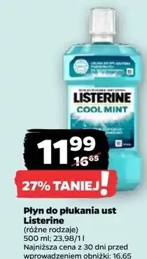 Netto Płyn do płukania ust Listerine Cool Mint oferta
