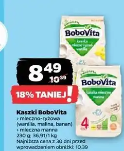 Netto Kaszka mleczno-ryżowa waniliowa Bobovita oferta