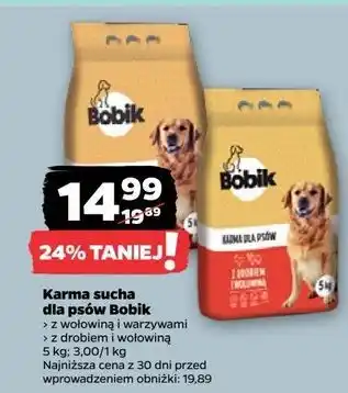Netto Karma dla psa z wołowiną i warzywami Bobik oferta