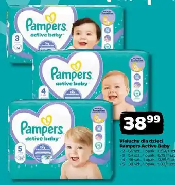 Netto Pieluszki dla dzieci 5 Pampers Active Baby oferta