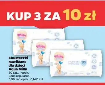 Netto Chusteczki nawilżane aqua Millu oferta