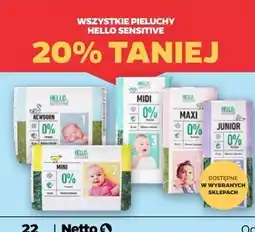 Netto Pieluszki junior Hello Sensitive oferta