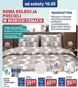ALDI Komplet pościeli z makosatyny bawełny bio 200 x 220 cm + 2x 70 80 Novitesse oferta