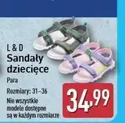 ALDI Sandały dziecięce 31-36 L&D oferta
