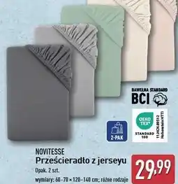 ALDI Prześcieradło dziecięce z jerseyu 60-70 x 120-140 cm Novitesse oferta