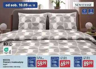 ALDI Pościel z makosatyny 220 x 200 cm + 2 70 80 Novitesse oferta
