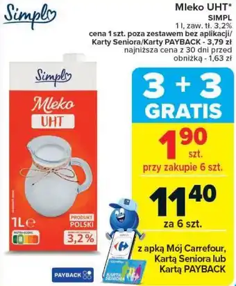 Carrefour Mleko UHT Simpl oferta
