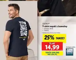 Lidl LIVERGY T-shirt męski z bawełny oferta