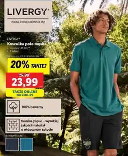 Lidl LIVERGY Koszulka polo męska oferta