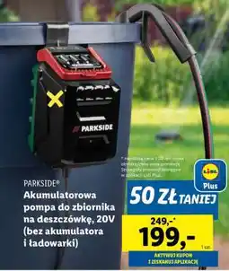 Lidl PARKSIDE Akumulatorowa pompa do zbiornika na deszczówkę, 20V oferta
