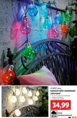 Lidl Łańcuch LED z żarówkami solarnymi oferta