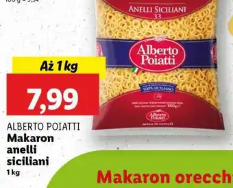 Lidl ALBERTO POIATTI Makaron Anelli Siciliani oferta