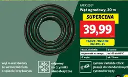 Lidl PARKSIDE Wąż ogrodowy, 20 m oferta