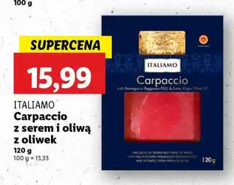 Lidl ITALIAMO Carpaccio z serem i oliwą z oliwek oferta