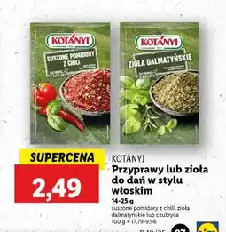 Lidl KOTÁNYI Przyprawy lub zioła do dań w stylu włoskim oferta