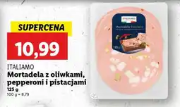 Lidl ITALIAMO Mortadela z oliwkami, pepperoni i pistacjami oferta