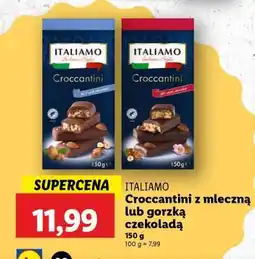 Lidl ITALIAMO Croccantini z mleczną lub gorzką czekoladą oferta