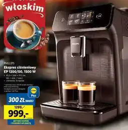 Lidl PHILIPS Ekspres ciśnieniowy EP 1200/00, 1500 W oferta