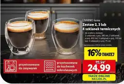 Lidl LIVARNO home Zestaw 2, 3 lub 4 szklanek termicznych oferta