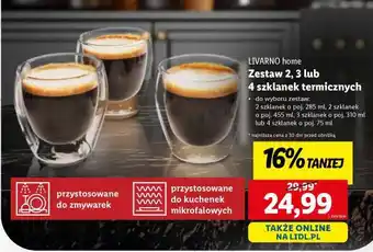Lidl LIVARNO home Zestaw 2, 3 lub 4 szklanek termicznych oferta