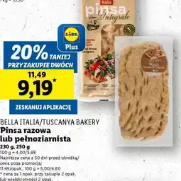 Lidl Pinsa razowa lub pełnoziarnista oferta