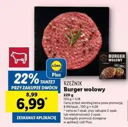 Lidl RZEŹNIK Burger wołowy oferta