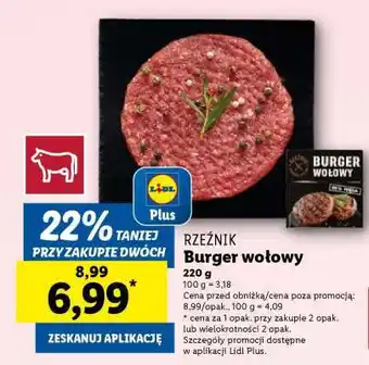 Lidl RZEŹNIK Burger wołowy oferta