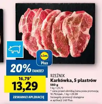 Lidl Karkówka, 5 plastrów oferta