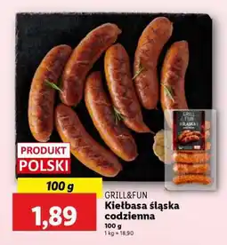 Lidl GRILL&FUN Kiełbasa śląska codzienna oferta