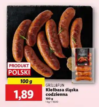 Lidl GRILL&FUN Kiełbasa śląska codzienna oferta