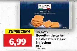 Lidl ITALIAMO Novellini, kruche ciastka z mlekiem i miodem oferta