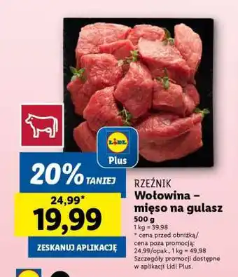 Lidl Wołowina – mięso na gulasz oferta