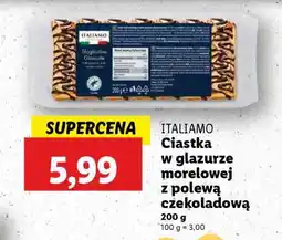 Lidl ITALIAMO Ciastka w glazurze morelowej z polewą czekoladową oferta