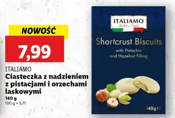 Lidl ITALIAMO Ciasteczka z nadzieniem z pistacjami i orzechami laskowymi oferta