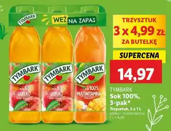 Lidl TYMBARK Sok 100%, 3-pak oferta