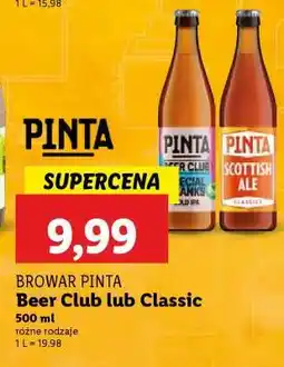 Lidl Browar Pinta Beer Club lub Classic oferta
