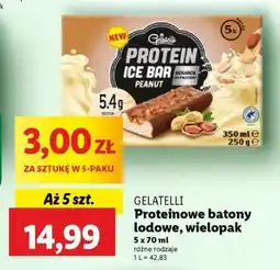 Lidl Gelatelli Proteinowe batony lodowe, wielopak oferta