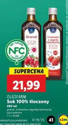Lidl OLEOFARM Sok 100% tłoczony oferta
