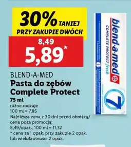 Lidl BLEND-A-MED Pasta do zębów Complete Protect oferta