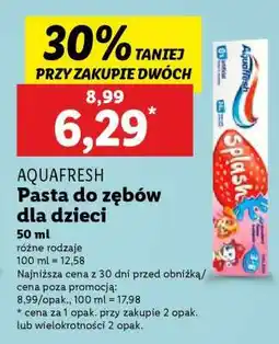 Lidl AQUAFRESH Pasta do zębów dla dzieci oferta