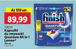Lidl FINISH Kapsułki do zmywarki Quantum All in 1 Lemon oferta