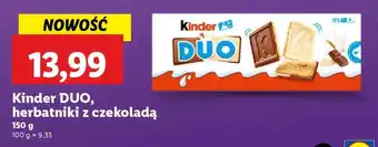 Lidl Kinder DUO, herbatniki z czekoladą oferta