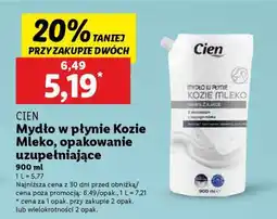 Lidl Cien Mydło w płynie Kozie Mleko, opakowanie uzupełniające oferta