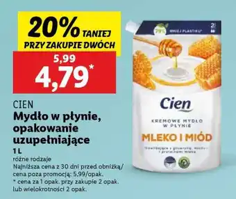 Lidl Cien Mydło w płynie, opakowanie uzupełniające oferta